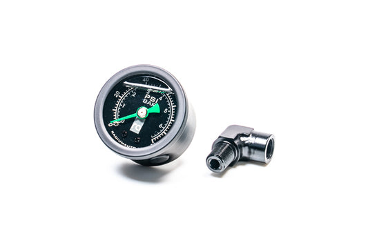 20-0407 FUEL PRESSURE GAUGE 1/8 NPT WITH 90DEG ADAPATOR